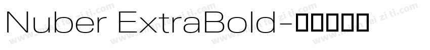 Nuber ExtraBold字体转换